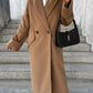 Suit Collar Double Breasted Woolen Coat