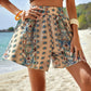 Short ample imprimé décontracté pour femme