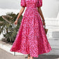 Puff Sleeve Floral Casual Summer Dress