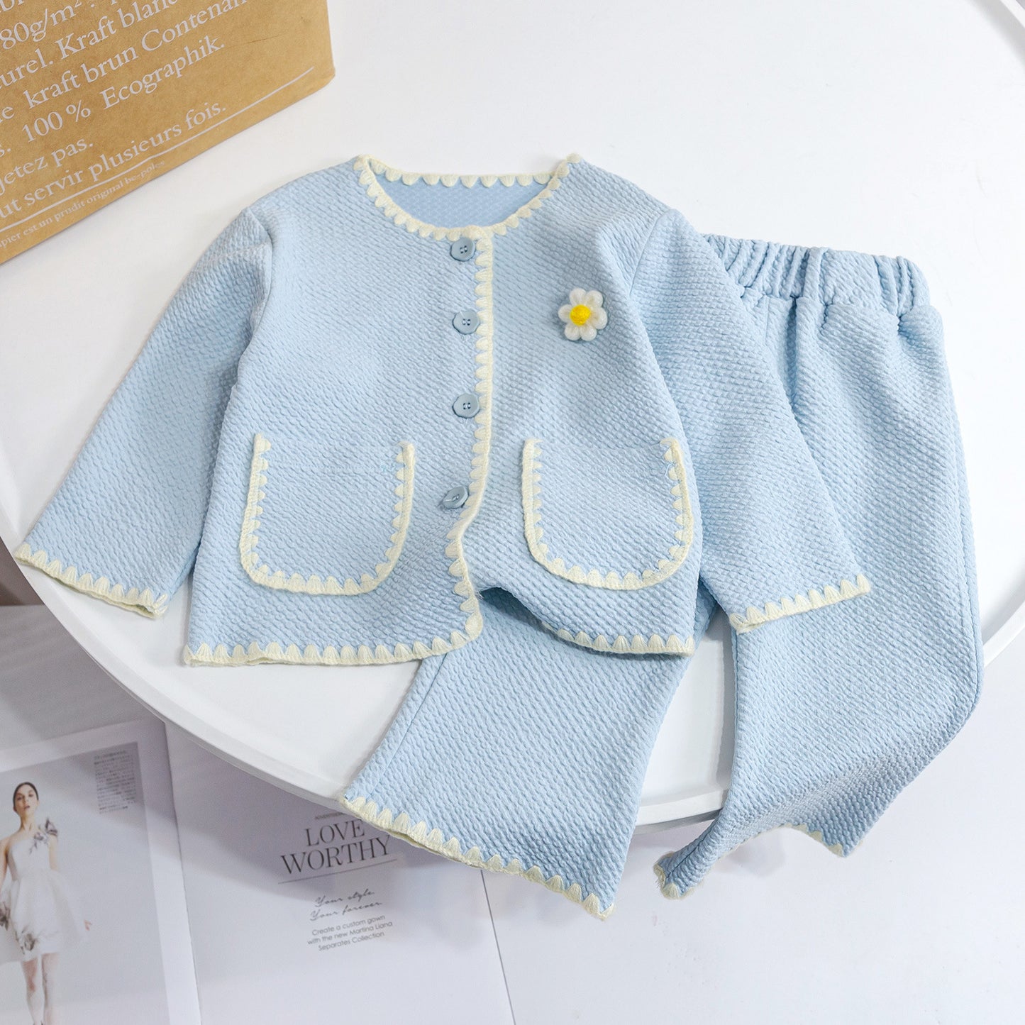 Ensemble deux pièces mode printemps-automne pour filles