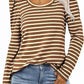 Women's Long-sleeved Round Collar T-shirt Puff Sleeve