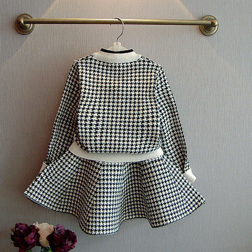 Two-piece Fashion Girls Thick Warm Knitted Sweater