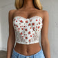 Ladies' Fashionable Splicing Show Bust Tube Top