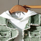 Hooded Sweater Vest Trousers Three-piece Set