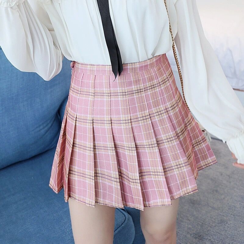 Plaid Pleated Skirt Skirt Jk Uniform Skirt Women's College Style