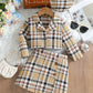 Plaid Short Skirt Two-piece Suit Casual