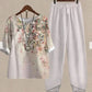 Women's Printed Top And Pants Two-piece Suit