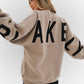 Fashion Printed Thickening Long Sleeve Loose Sweatshirt