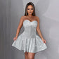 Robe tube fine et brillante de style européen et américain pour fille sexy et sexy