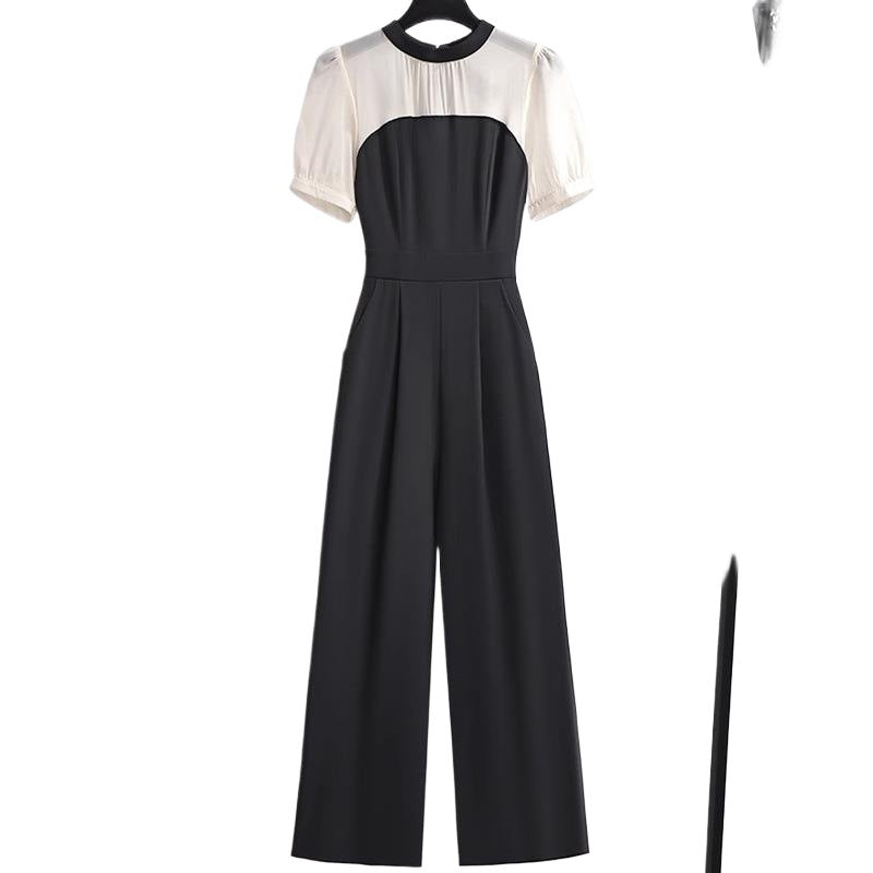 Fashion-forward Jumpsuit With High-waisted Wide-leg Pants