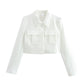 Double Pocket Coat Top Pants Suit Women