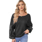 Pull ample de couleur unie à épaules dénudées