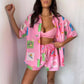 Women's Fashion Casual Printing Home Wear Suit