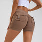 Short taille haute avec poches pour le yoga, le fitness, le sport, l'été
