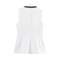 Summer Sleeveless Contrast Color Shorts Vest