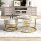 Fibreboard Metal Round Coffee Table