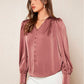 Shirt Women's Satin Top Fashion Charm