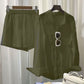 Versatile Loose-fit Shirt And Pants Two-piece Set
