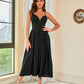European And American Women's Clothing Multi-color Sling Swing Dress