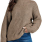 Drop Shoulder Loose Casual Twisted Knitted Pullover Sweater