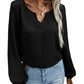 Loose Pullover Chiffon Temperament Commuter Solid Color Long-sleeved Bottoming Shirt