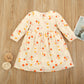 Robe à rayures citron cerise pour fille