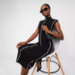 European And American Knitted Striped Dress