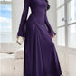 New Trumpet Sleeve Slim-fit Elegant High-elasticity Fashionable Dress