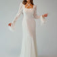 Autumn Square Collar Bell Sleeve Temperament Dress