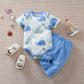 Combinaisons pour bébés et nourrissons d'un an, vêtements de printemps pour enfants, deux pièces