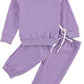 Children's Long-sleeved Pink Pullover Sweater Suit