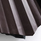 High Waist Pleated PU Leather Hem Irregular Skirt