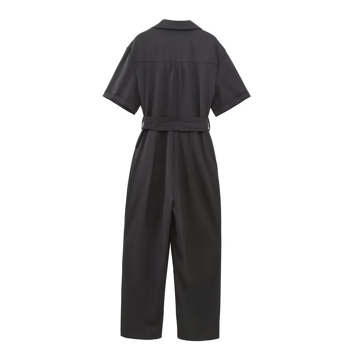 Combinaison à manches courtes et ceinture pour femme, nouvelle collection printemps