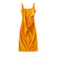 U-neck Stretchy Figure-flattering Slip Dress