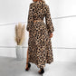 Printed V-neck Long-sleeve Tie Elegant Suit