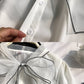 Long-sleeved Western-style Blouse With Bow Princess