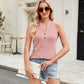 Women's Sleeveless Solid Color Knitted Vest