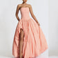 Women's Fashion Temperament Pure Color Sling Dress