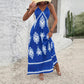 Printed Loose-fitting Figure-flattering Midi Dress