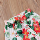 Spring And Summer Little Girl Sweet Rose Red Suspender Top