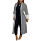 Manteau à manches longues et coutures amples pour les déplacements