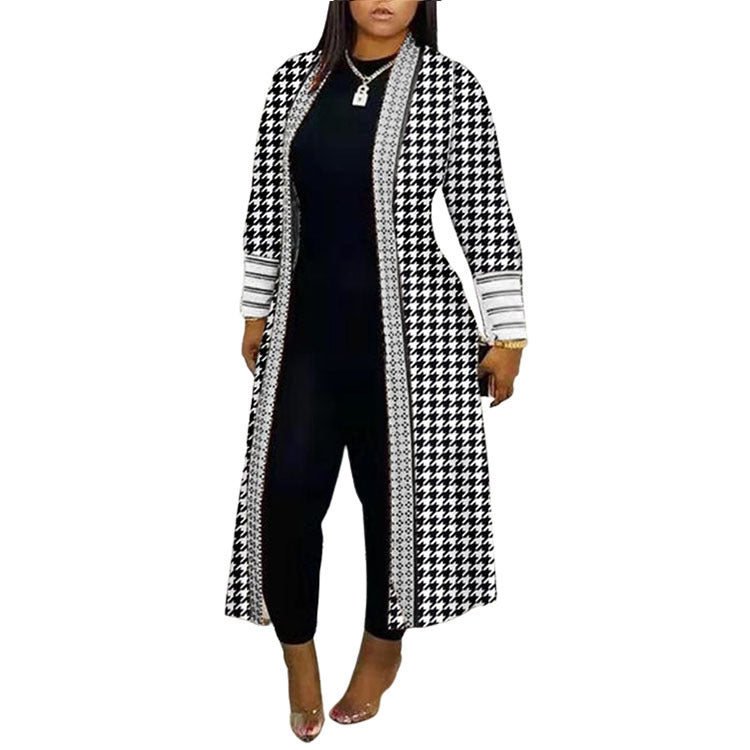 Manteau à manches longues et coutures amples pour les déplacements