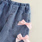 Solid Color Long-sleeved Sweater Pec-deck Machine Denim Trousers Two-piece Suit