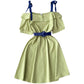 Adorable Designer-style Waist-cinching Lace-up Dress