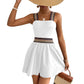 Casual Resort-style Wide-leg Jumpsuit With A Cinched Waist