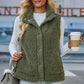 Autumn And Winter Solid Color Vest Women's European And American Leisure Style Button Pocket Warm Sleeveless Top