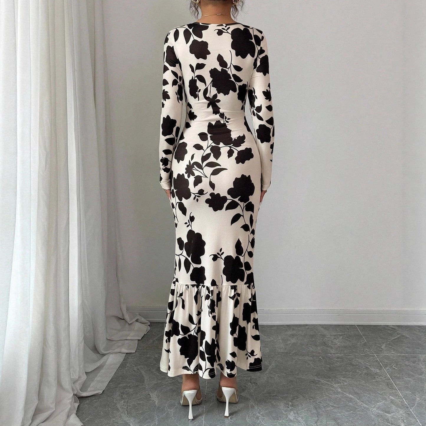 Elegant Long-sleeve Dress For Women