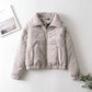 Manteau matelassé en velours côtelé et coton pour loisirs urbains et mode urbaine