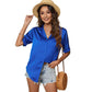 Women's Temperament Solid Color Button-Up Shirt Top