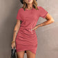 Hip Irregular Short Sleeve Women's Clothing Dress